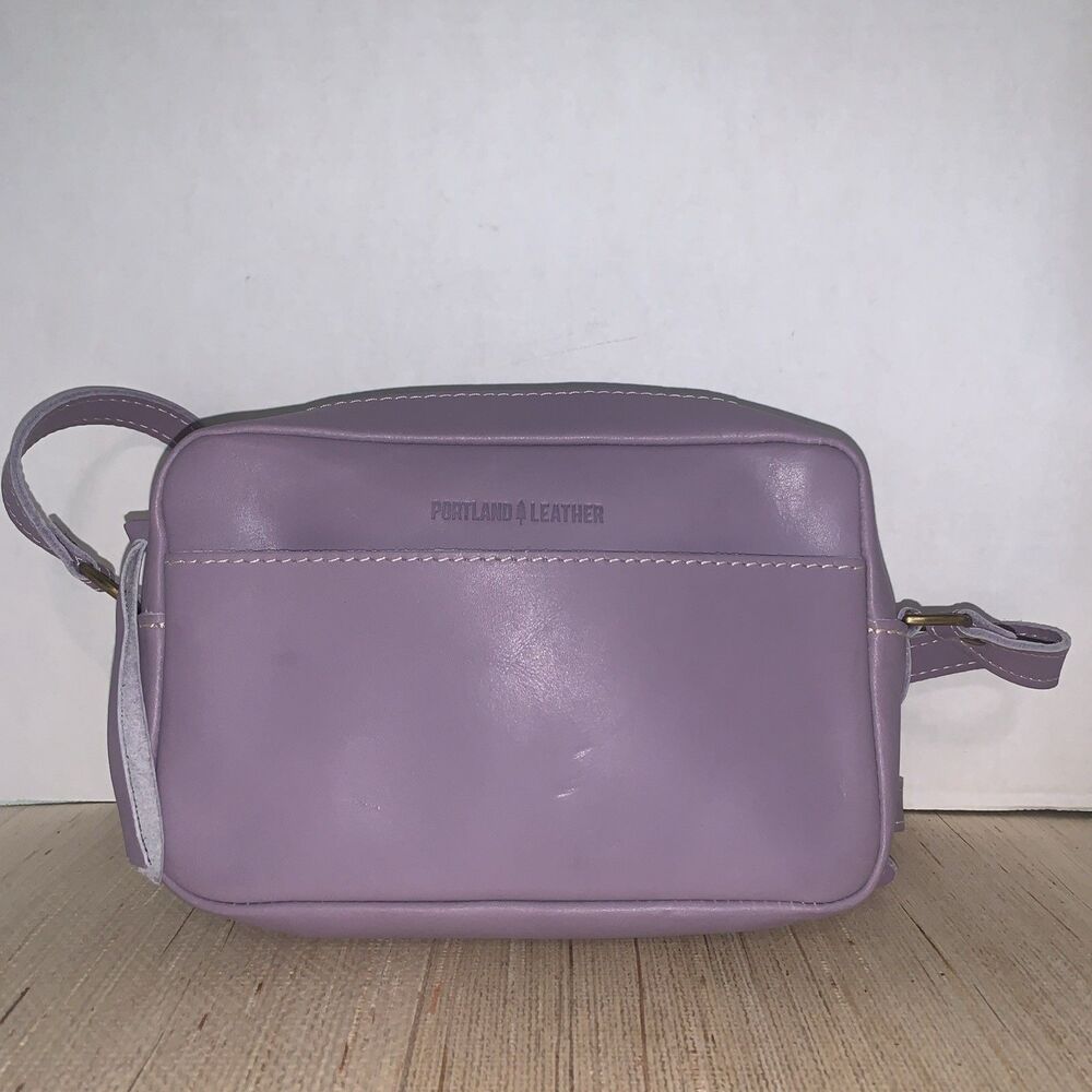 Portland Leather Goods Lg Camera Lavender Adjustable Crossbody Minimalist Style